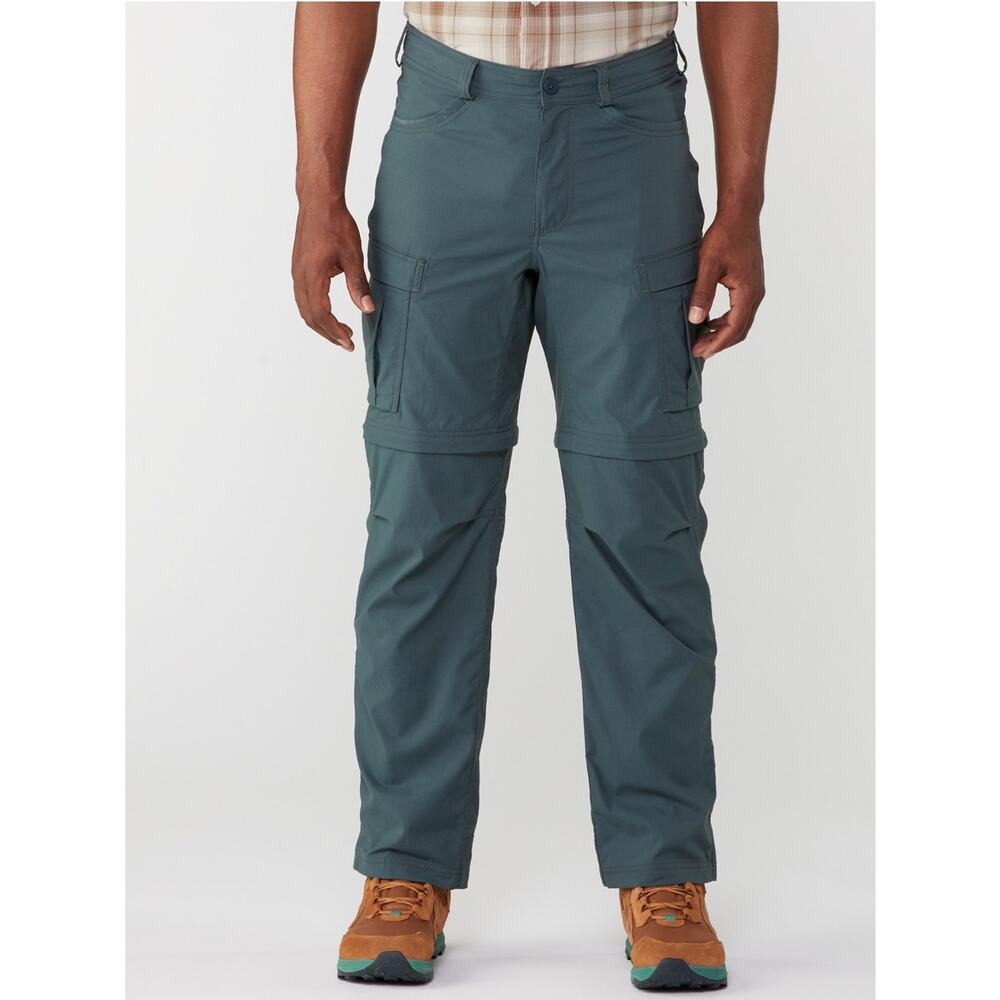 REI Sahara Convertible Pants Mens 28x32 Green Zip Off Hiking
